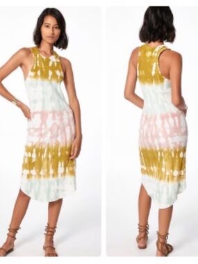 Young Fabulous & Broke “Robbie tank” Tie-Dye Racerback Midi Dress
